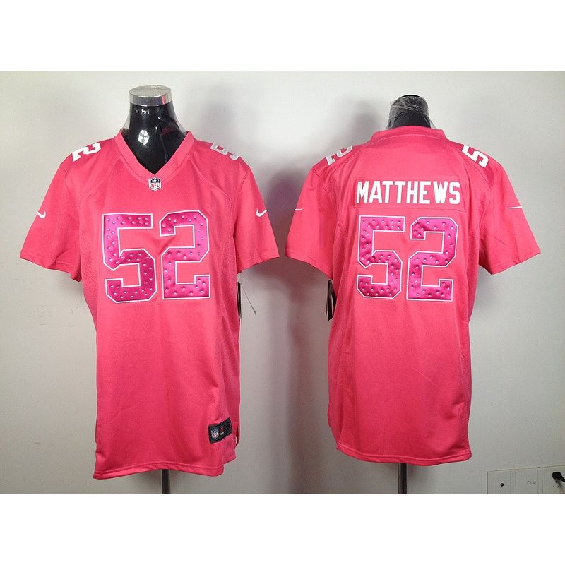 Cheap Clay Matthews Packers Jersey #52 From China Pink Game