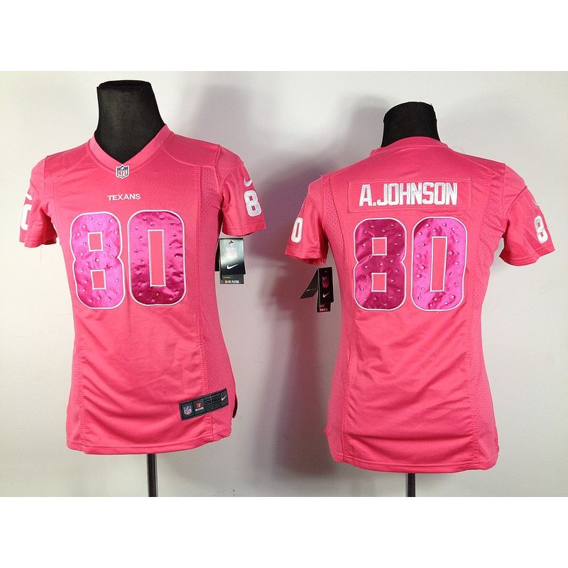 Cheap Andre Johnson Texans Jersey #80 From China Pink Game