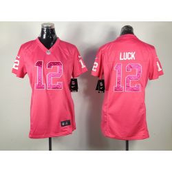 Cheap Andrew Luck Colts Jersey #12 From China Pink Game