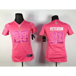 Cheap Adrian Peterson Vikings Jersey #28 From China Pink Game