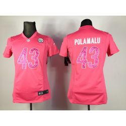 Cheap Troy Polamalu Steelers Jersey #43 From China Pink Game