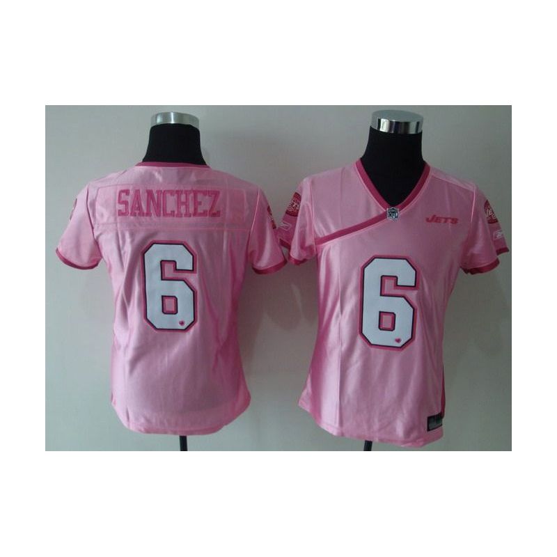 Cheap Mark Sanchez Jets Jersey #6 Pink From China Pink Love