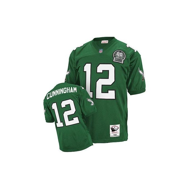 Cheap Randall Cunningham Eagles Jersey #12 Green Throwback From China