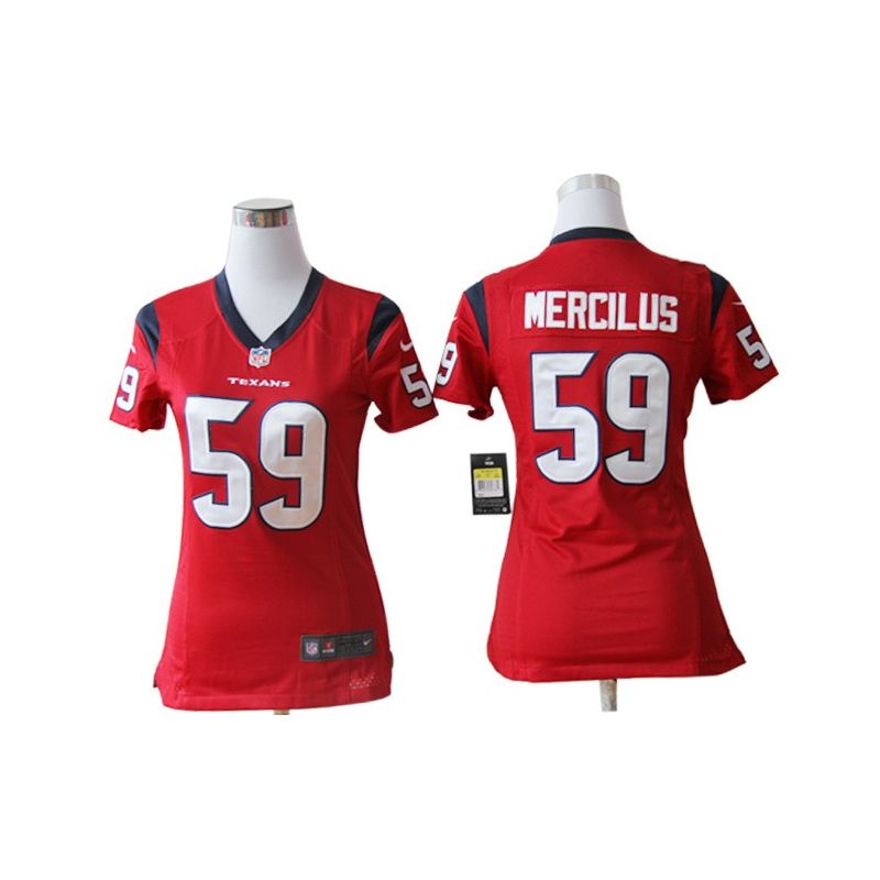 Cheap Whitney Mercilus Texans Jersey #59 Red From China Game