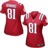 Cheap Aaron Hernandez Patriots Jersey #81 Red From China Game
