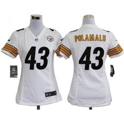 Cheap Troy Polamalu Steelers Jersey #43 White From China Game