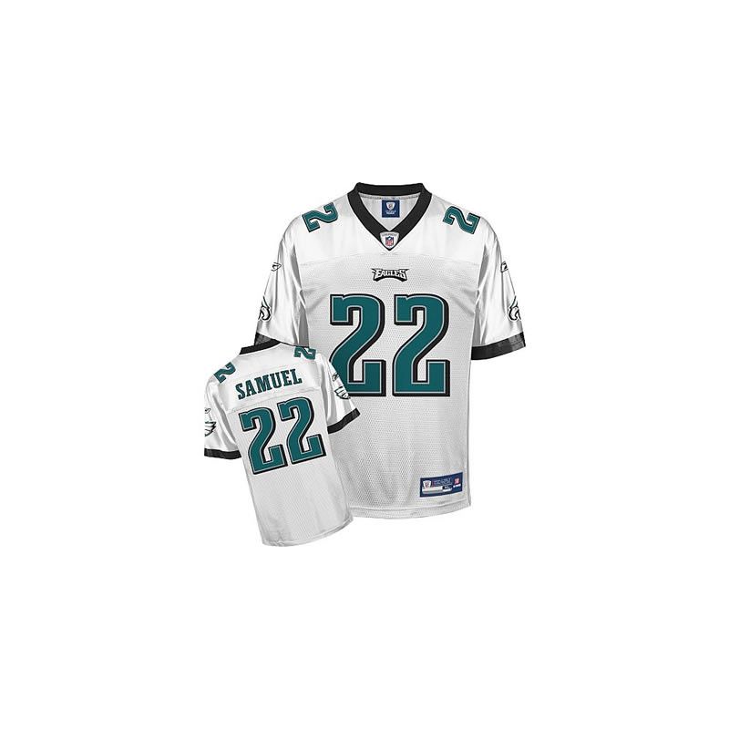 Cheap Asante Samuel Eagles Jersey #22 White From China