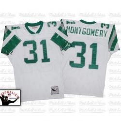 Cheap Wilbert Montgomery Eagles Jersey #31 White Throwback From China