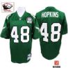 Cheap Wes Hopkins Eagles Jersey #48 Green Throwback From China