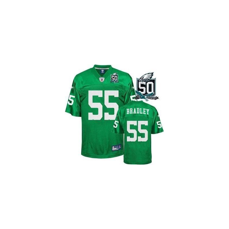 Cheap Stewart Bradley Eagles Jersey #55 Emerald 50th From China Cheap Stewart Bradley Eagles Jersey #55 Emerald 50th From China