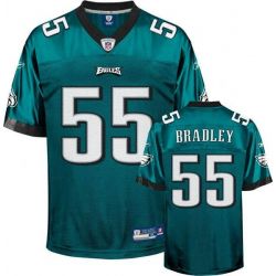 Cheap Stewart Bradley Eagles Jersey #55 Green From China