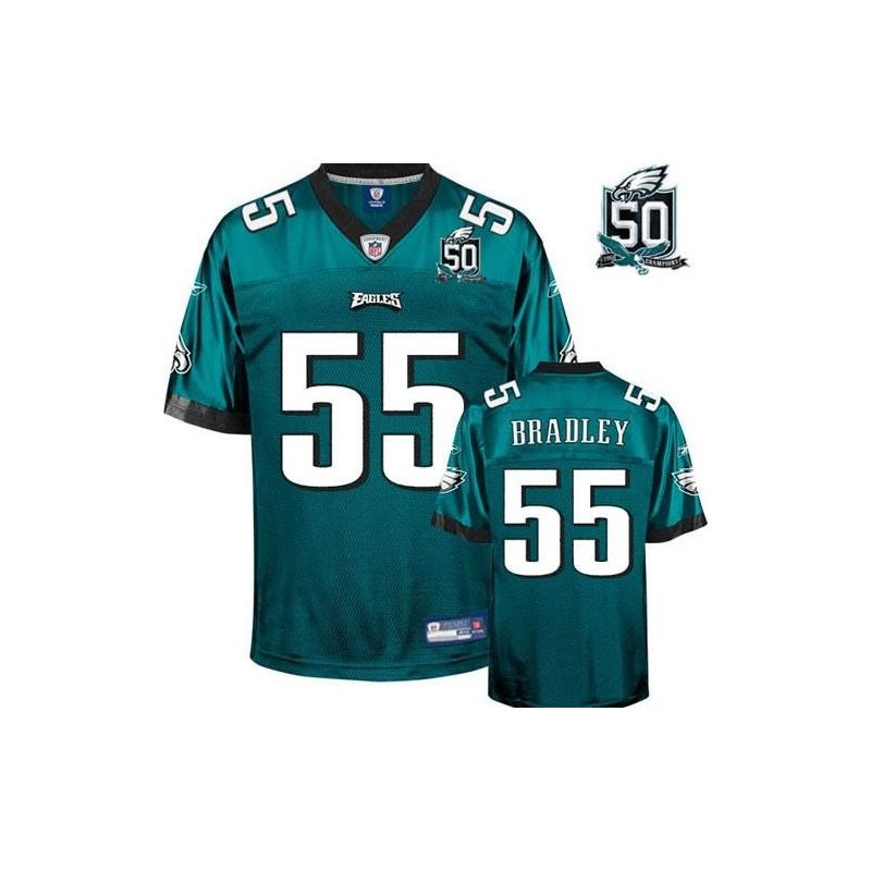 Cheap Stewart Bradley Eagles Jersey #55 Green 50th From China Cheap Stewart Bradley Eagles Jersey #55 Green 50th From China