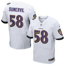 Cheap Elvis Dumervil Ravens Jersey From China #58 White Elite