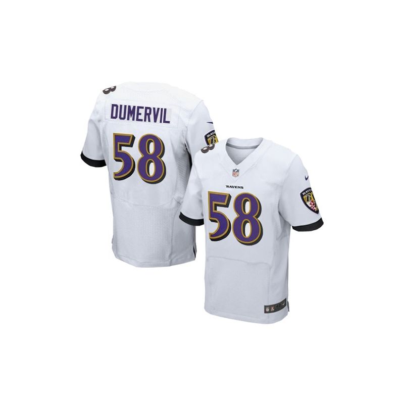 Cheap Elvis Dumervil Ravens Jersey From China #58 White Elite Cheap Elvis Dumervil Ravens Jersey From China #58 White Elite