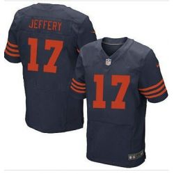 Cheap Alshon Jeffery Bears Jersey From China #17 Blue Orange number Elite