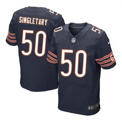 Cheap Mike Singletary Bears Jersey From China #50 Blue Elite