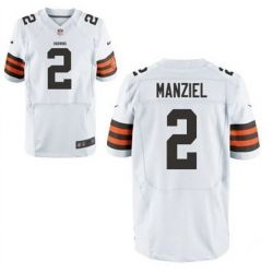 Cheap Johnny Manziel Browns Jersey From China #2 White Elite