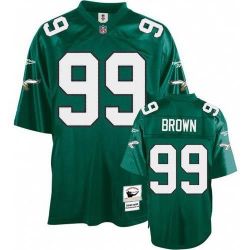 Cheap Jerome Brown Eagles Jersey #99 Green Throwback From China