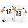 Cheap Terry Bradshaw Steelers Jersey #12 White Throwback From China