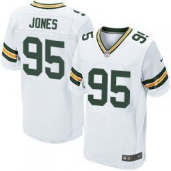 Cheap Datone Jones Packers Jersey From China #95 White Elite