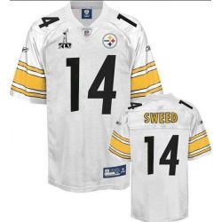 Cheap Limas Sweed Steelers Jersey #14 White 2011 Super Bowl From China