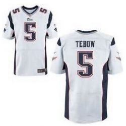 Cheap Tim Tebow Patriots Jersey From China #5 White Elite