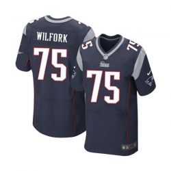 Cheap Vince Wilfork Patriots Jersey From China #75 Blue Elite