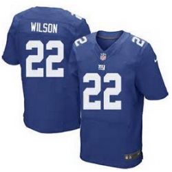 Cheap David Wilson Giants Jersey From China #22 Blue Elite