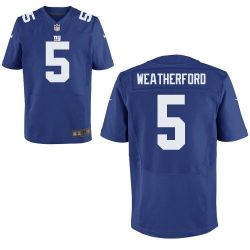 Cheap Steve Weatherford Giants Jersey From China #5 Blue Elite