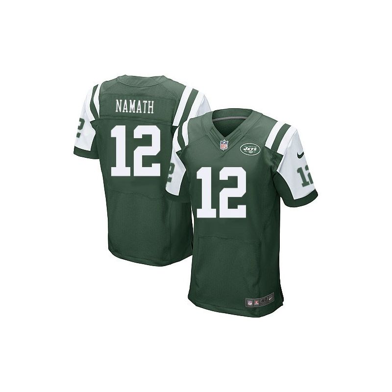 Cheap Joe Namath Jets Jersey From China #12 Green Elite