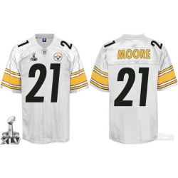 Cheap Mewelde Moore Steelers Jersey #21 White 2011 Super Bowl From China