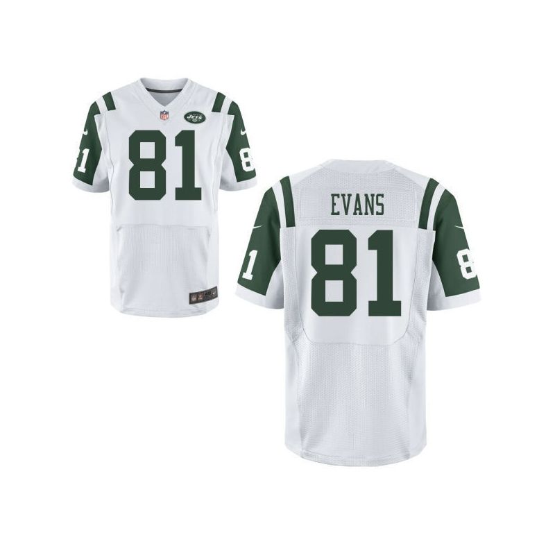 Cheap Shaq Evans Jets Jersey From China #81 White Elite