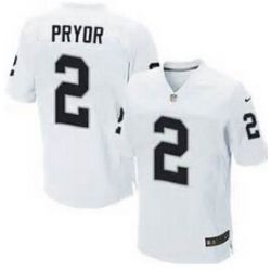 Cheap Terrelle Pryor Raiders Jersey From China #2 White Elite