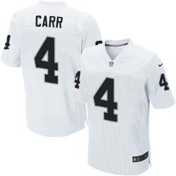Cheap Derek Carr Raiders Jersey From China #4 White Elite
