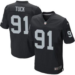 Cheap Justin Tuck Raiders Jersey From China #91 Black Elite