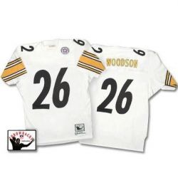 Cheap Rod Woodson Steelers Jersey #26 White Throwback From China
