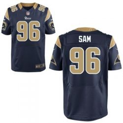 Cheap Michael Sam Rams Jersey From China #96 Blue Elite