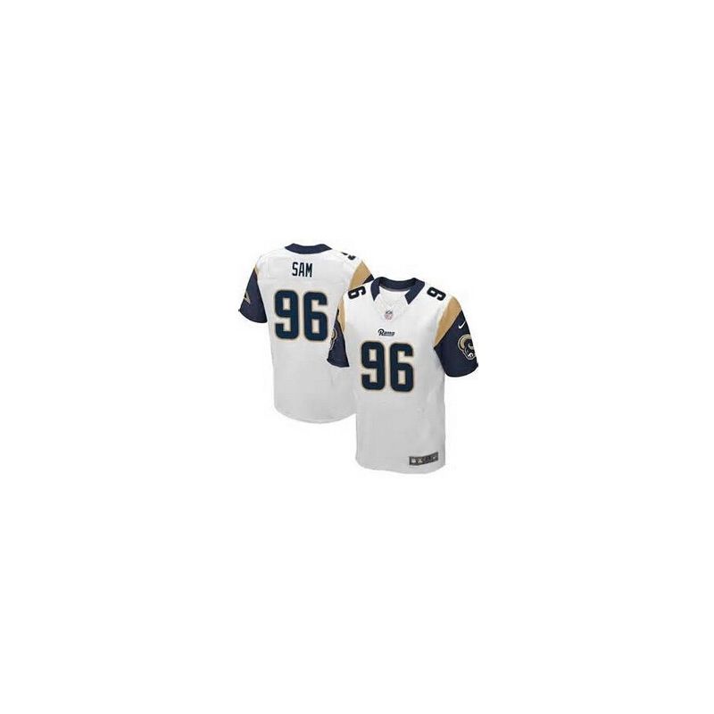Cheap Michael Sam Rams Jersey From China #96 White Elite Cheap Michael Sam Rams Jersey From China #96 White Elite
