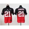 Cheap Deion Sanders Falcons Jersey From China #21 Black-Red Drift Fashion