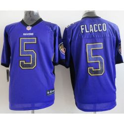 Cheap Joe Flacco Ravens Jersey From China #5 Purple Drift Fashion