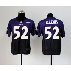 Cheap Ray Lewis Ravens Jersey From China #52 Purple-Black Drift Fashion