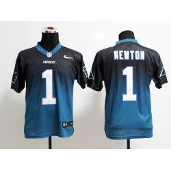 Cheap Cam Newton Panthers Jersey From China #1 Black-Blue Drift Fashion