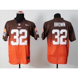 Cheap Jim Brown Browns Jersey From China #32 Brown-Orange Drift Fashion