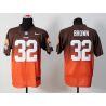 Cheap Jim Brown Browns Jersey From China #32 Brown-Orange Drift Fashion