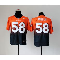 Cheap Von Miller Broncos Jersey From China #58 Orange-Blue Drift Fashion