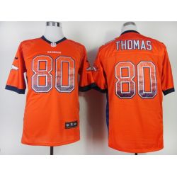 Cheap Julius Thomas Broncos Jersey From China #80 Orange Drift Fashion