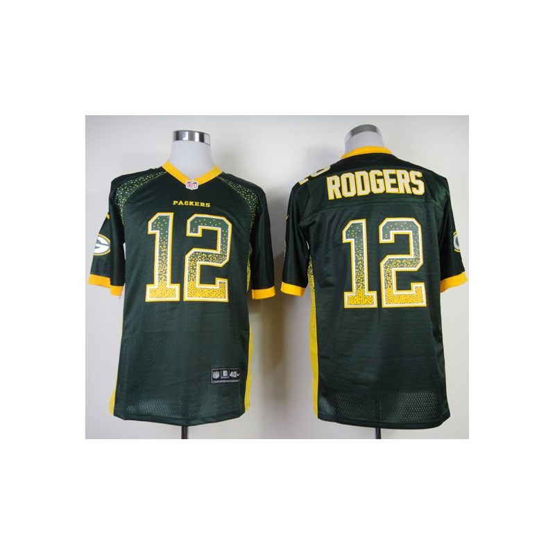 Cheap Aaron Rodgers Packers Jersey From China #12 Green Drift Fashion