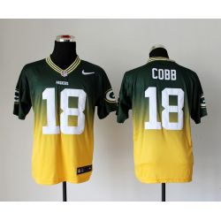 Cheap Randall Cobb Packers Jersey From China #18 Green-Yellow Drift Fashion