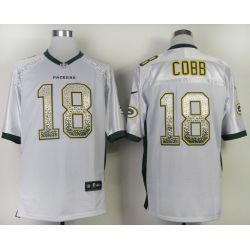 Cheap Randall Cobb Packers Jersey From China #18 White Drift Fashion