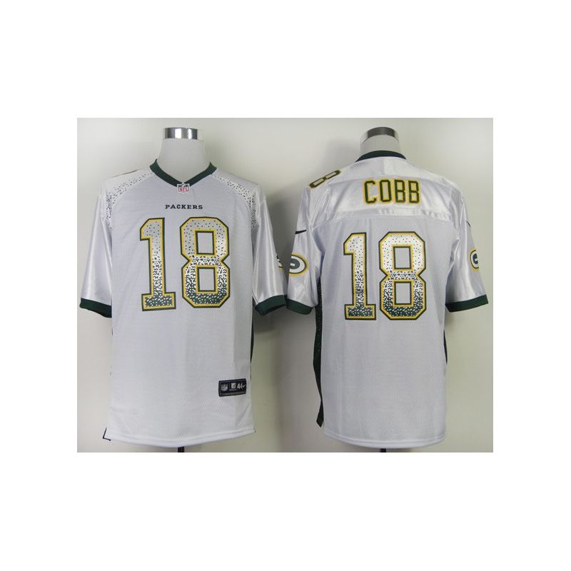 Cheap Randall Cobb Packers Jersey From China #18 White Drift Fashion